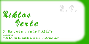 miklos verle business card